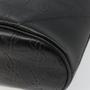 SAINT LAURENT Cassandra Hand Bag Leather Black Gold Auth 185965-9