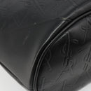 SAINT LAURENT Cassandra Hand Bag Leather Black Gold Auth 185965-16