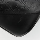 SAINT LAURENT Cassandra Hand Bag Leather Black Gold Auth 185965-10