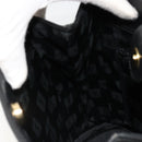 SAINT LAURENT Cassandra Hand Bag Leather Black Gold Auth 185965-18
