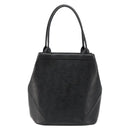 SAINT LAURENT Cassandra Hand Bag Leather Black Gold Auth 185965-13