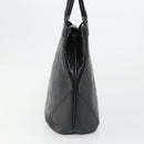 SAINT LAURENT Cassandra Hand Bag Leather Black Gold Auth 185965-4