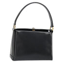 GUCCI Shoulder Bag Leather Black Gold Auth 185968-1