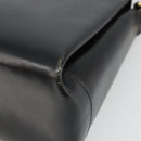GUCCI Shoulder Bag Leather Black Gold Auth 185968-15