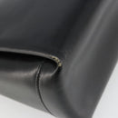 GUCCI Shoulder Bag Leather Black Gold Auth 185968-16