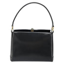 GUCCI Shoulder Bag Leather Black Gold Auth 185968-13