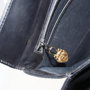 GUCCI Shoulder Bag Leather Black Gold Auth 185968-21