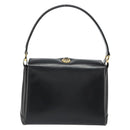 GUCCI Shoulder Bag Leather Black Gold Auth 185968-2