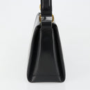 GUCCI Shoulder Bag Leather Black Gold Auth 185968-3