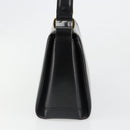 GUCCI Shoulder Bag Leather Black Gold Auth 185968-4