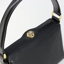 GUCCI Shoulder Bag Leather Black Gold Auth 185968-6