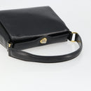 GUCCI Shoulder Bag Leather Black Gold Auth 185968-7