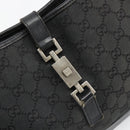 GUCCI GG Canvas Jackie Shoulder Bag Black Silver 001 3306 Auth 185970-17