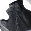 GUCCI GG Canvas Jackie Shoulder Bag Black Silver 001 3306 Auth 185970-20