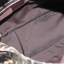 FENDI Zucca Canvas Mamma Baguette Shoulder Bag Black Brown Auth 185971SAM-10