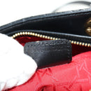 Christian Dior Lady Dior Canage Bag Lamb Skin 2way Black Gold Auth 185972SAM-24