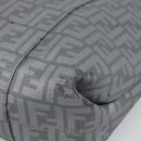 FENDI Zucca Canvas Mamma Baguette Hand Bag PVC Gray Silver Auth 185974-8