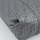 FENDI Zucca Canvas Mamma Baguette Hand Bag PVC Gray Silver Auth 185974-15