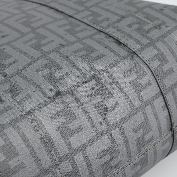 FENDI Zucca Canvas Mamma Baguette Hand Bag PVC Gray Silver Auth 185974