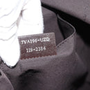 FENDI Zucca Canvas Mamma Baguette Hand Bag PVC Gray Silver Auth 185974-12