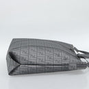 FENDI Zucca Canvas Mamma Baguette Hand Bag PVC Gray Silver Auth 185974-4