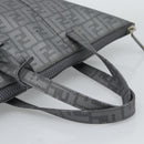 FENDI Zucca Canvas Mamma Baguette Hand Bag PVC Gray Silver Auth 185974-7