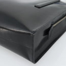 PRADA Tote Bag Leather Black Silver Auth 185975-9