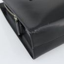 PRADA Tote Bag Leather Black Silver Auth 185975-14