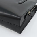 PRADA Tote Bag Leather Black Silver Auth 185975-15