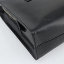 PRADA Tote Bag Leather Black Silver Auth 185975-16