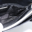 PRADA Tote Bag Leather Black Silver Auth 185975-19