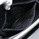 PRADA Tote Bag Leather Black Silver Auth 185975-22