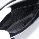 PRADA Tote Bag Leather Black Silver Auth 185975-24