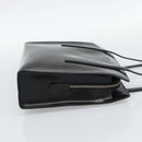 PRADA Tote Bag Leather Black Silver Auth 185975-4