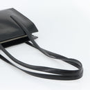PRADA Tote Bag Leather Black Silver Auth 185975-7