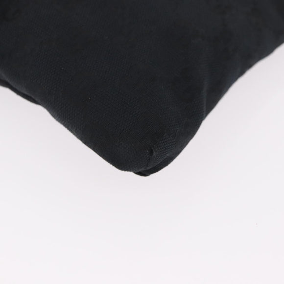 GUCCI GG Canvas Waist Bag Black Silver 28566 Auth 185976