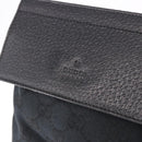 GUCCI GG Canvas Waist Bag Black Silver 28566 Auth 185976-18