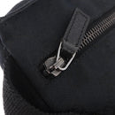 GUCCI GG Canvas Waist Bag Black Silver 28566 Auth 185976-22