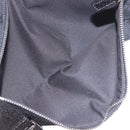 GUCCI GG Canvas Waist Bag Black Silver 28566 Auth 185976-23