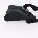 GUCCI GG Canvas Waist Bag Black Silver 28566 Auth 185976-3