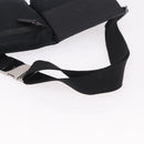GUCCI GG Canvas Waist Bag Black Silver 28566 Auth 185976-7