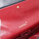 CHANEL Matelasse 25 Chain Shoulder Bag Lamb Skin Black Gold CC Auth 185980SAM-9