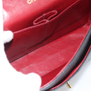 CHANEL Matelasse 25 Chain Shoulder Bag Lamb Skin Black Gold CC Auth 185980SAM-10