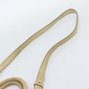 Miu Miu Hand Bag Leather 2way Beige Gold Auth 185981A-14