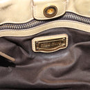 Miu Miu Hand Bag Leather 2way Beige Gold Auth 185981A-18