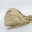 Miu Miu Hand Bag Leather 2way Beige Gold Auth 185981A-4