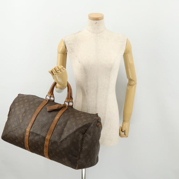 LOUIS VUITTON Monogram Keepall 50 Boston Bag M41426 LV Auth 185984
