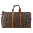LOUIS VUITTON Monogram Keepall 50 Boston Bag M41426 LV Auth 185984-2