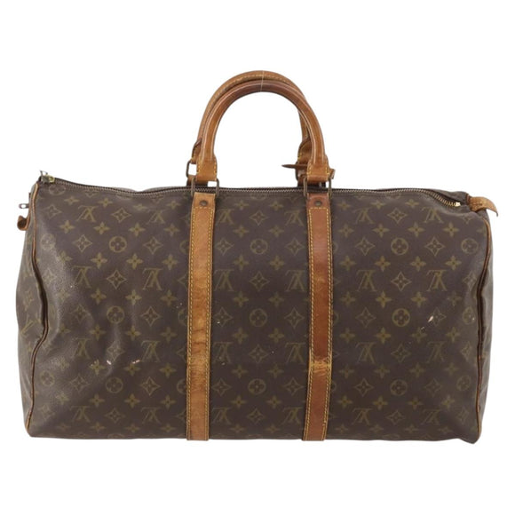 LOUIS VUITTON Monogram Keepall 50 Boston Bag M41426 LV Auth 185984