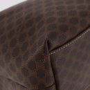 CELINE Macadam Canvas Hand Bag PVC Leather Brown Gold Auth 185986A-9
